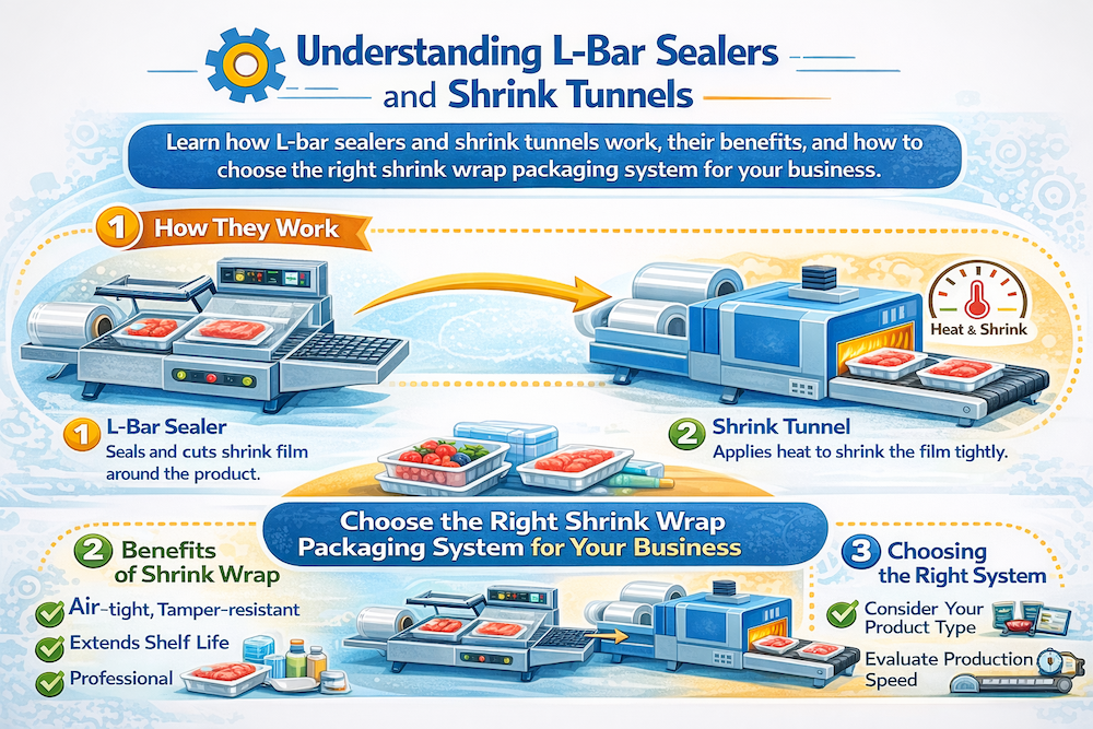 Learn how L bar sealers and shrink tunnels work their benefits